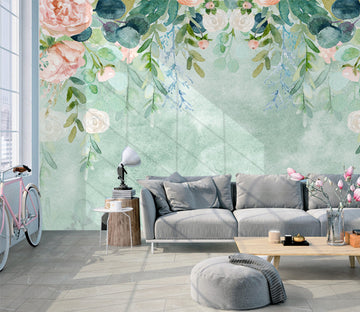 3D Flowers Leaves WG254 Wall Murals