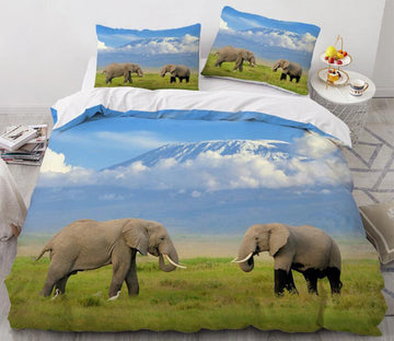 3D On The Prairie Elephant  11135 Bed Pillowcases Quilt