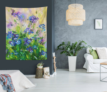 3D Blue Flowers 3450 Skromova Marina Tapestry Hanging Cloth Hang