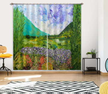 3D Forest Floral 262 Allan P. Friedlander Curtain Curtains Drapes Curtains AJ Creativity Home 