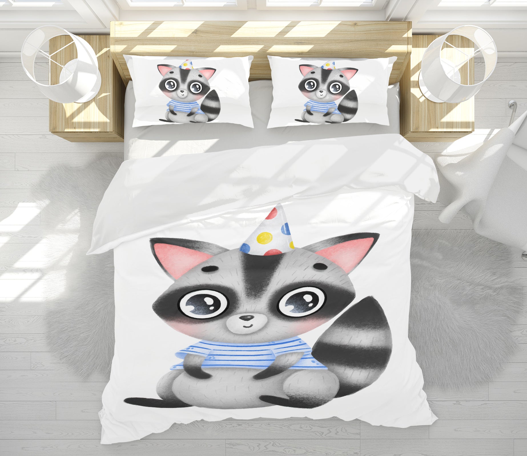 3D Cartoon Civet Cat 58203 Bed Pillowcases Quilt