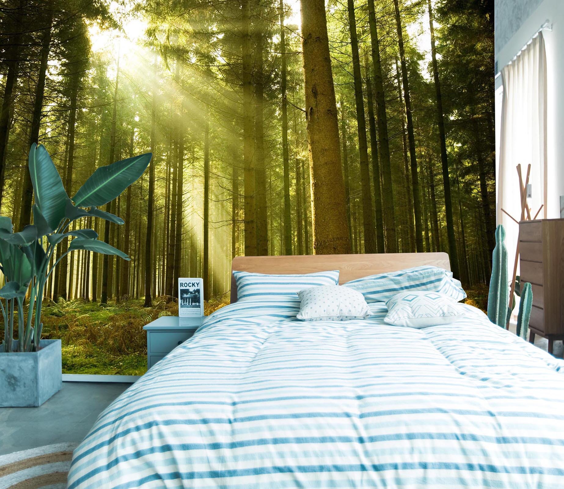 3D Forest Sunlight 152 Wall Murals Wallpaper AJ Wallpaper 2 