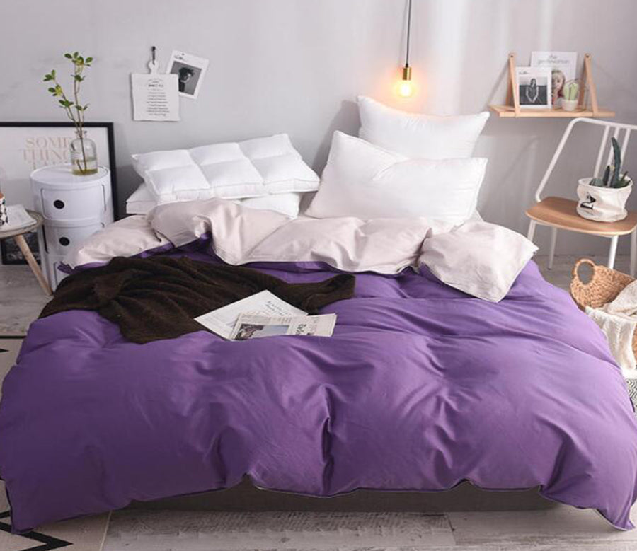 3D Purple 3087 Bed Pillowcases Quilt
