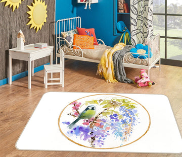 3D Embroidered Bird 1001 Anne Farrall Doyle Rug Non Slip Rug Mat Mat AJ Creativity Home 