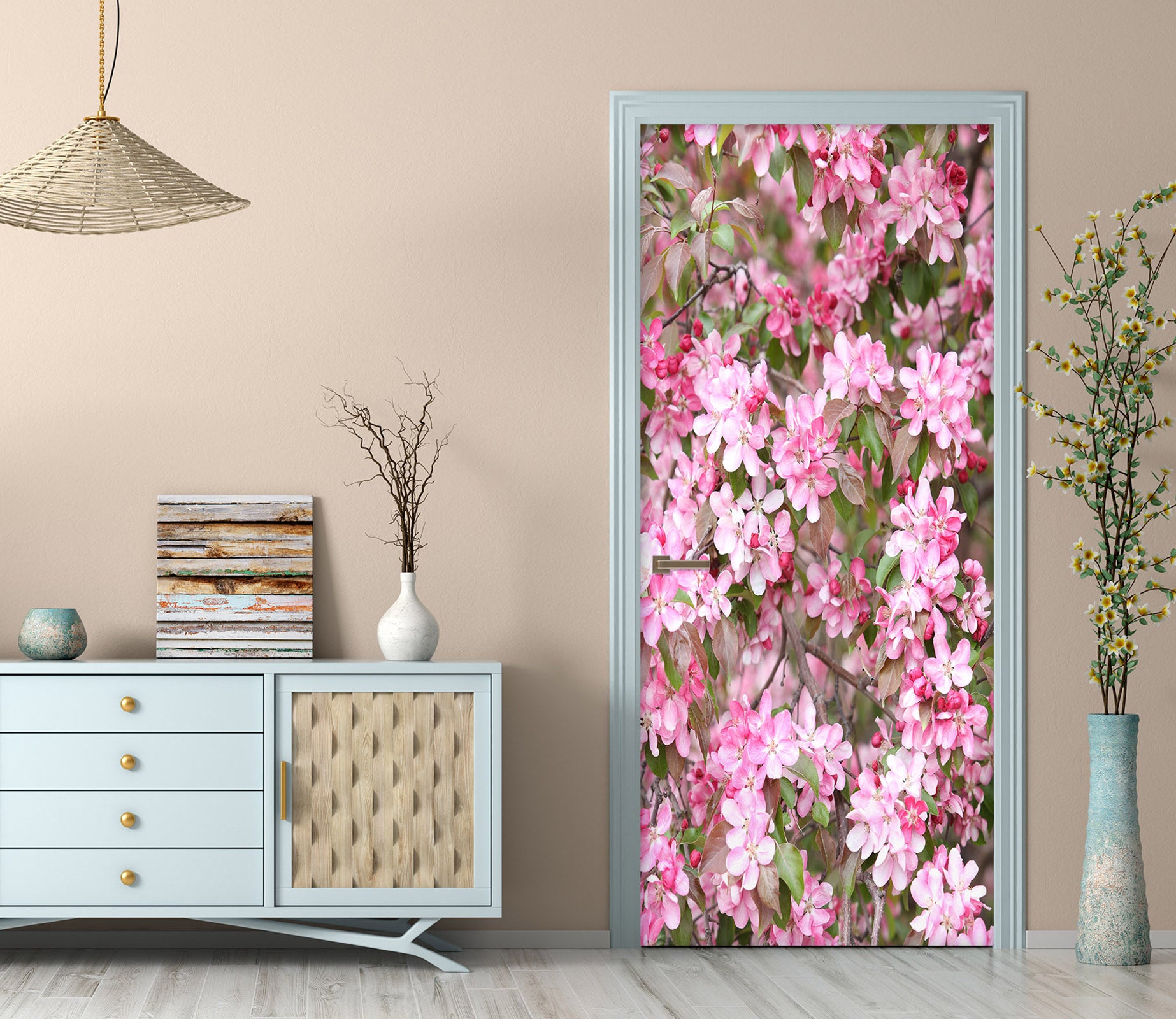 3D Flower Bush 25202 Door Mural