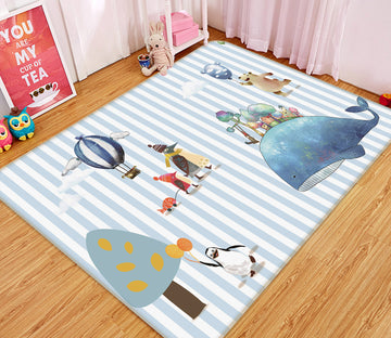 3D Whale Tree 34006 Non Slip Rug Mat