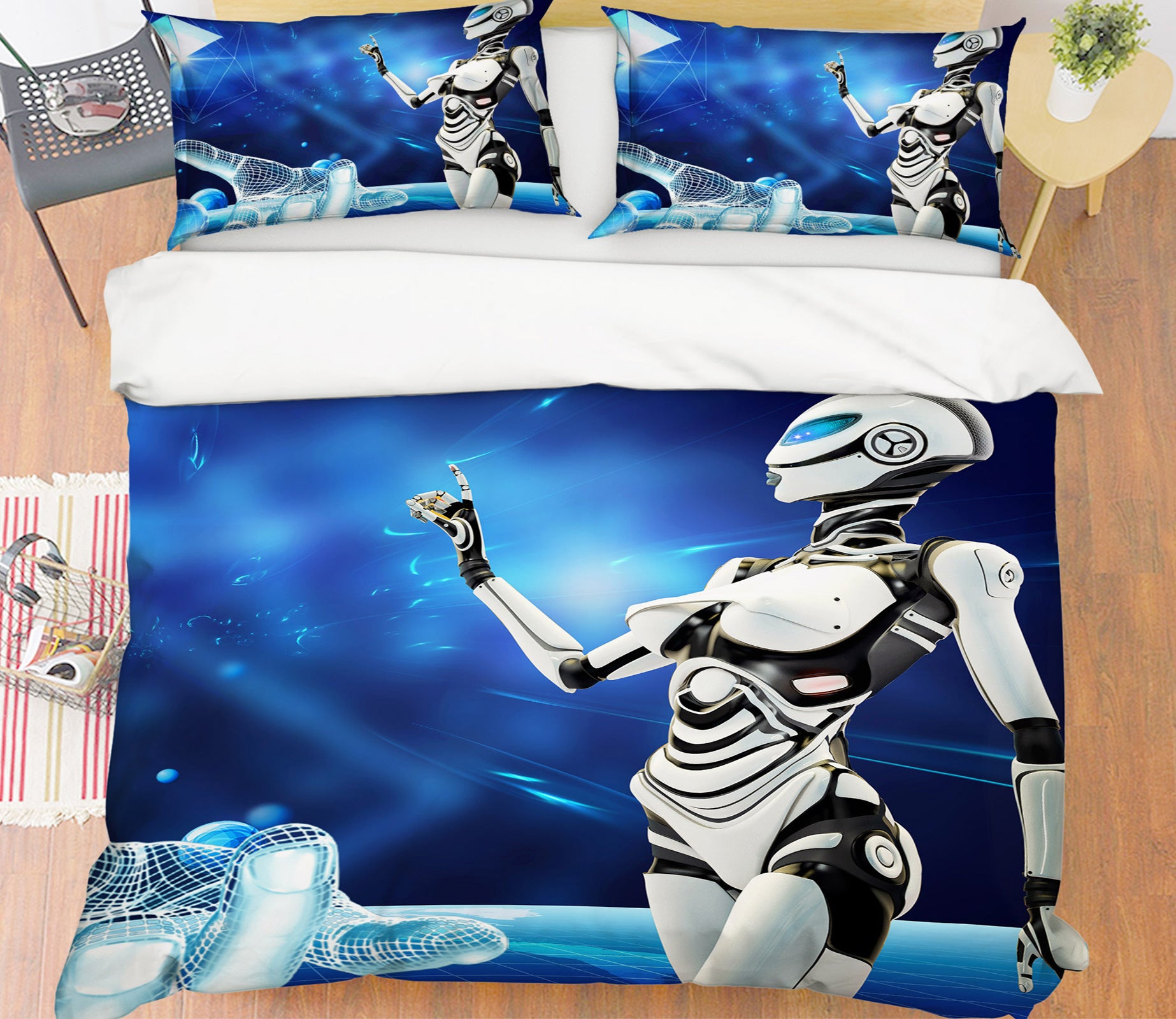 3D Female Robot 12026 Bed Pillowcases Quilt