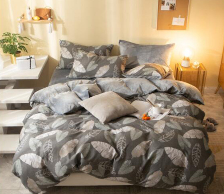 3D Ash Leaves 18076 Bed Pillowcases Quilt