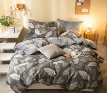 3D Ash Leaves 18076 Bed Pillowcases Quilt