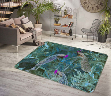 3D Peacock Forest 1008 Andrea haase Rug Non Slip Rug Mat Mat AJ Creativity Home 