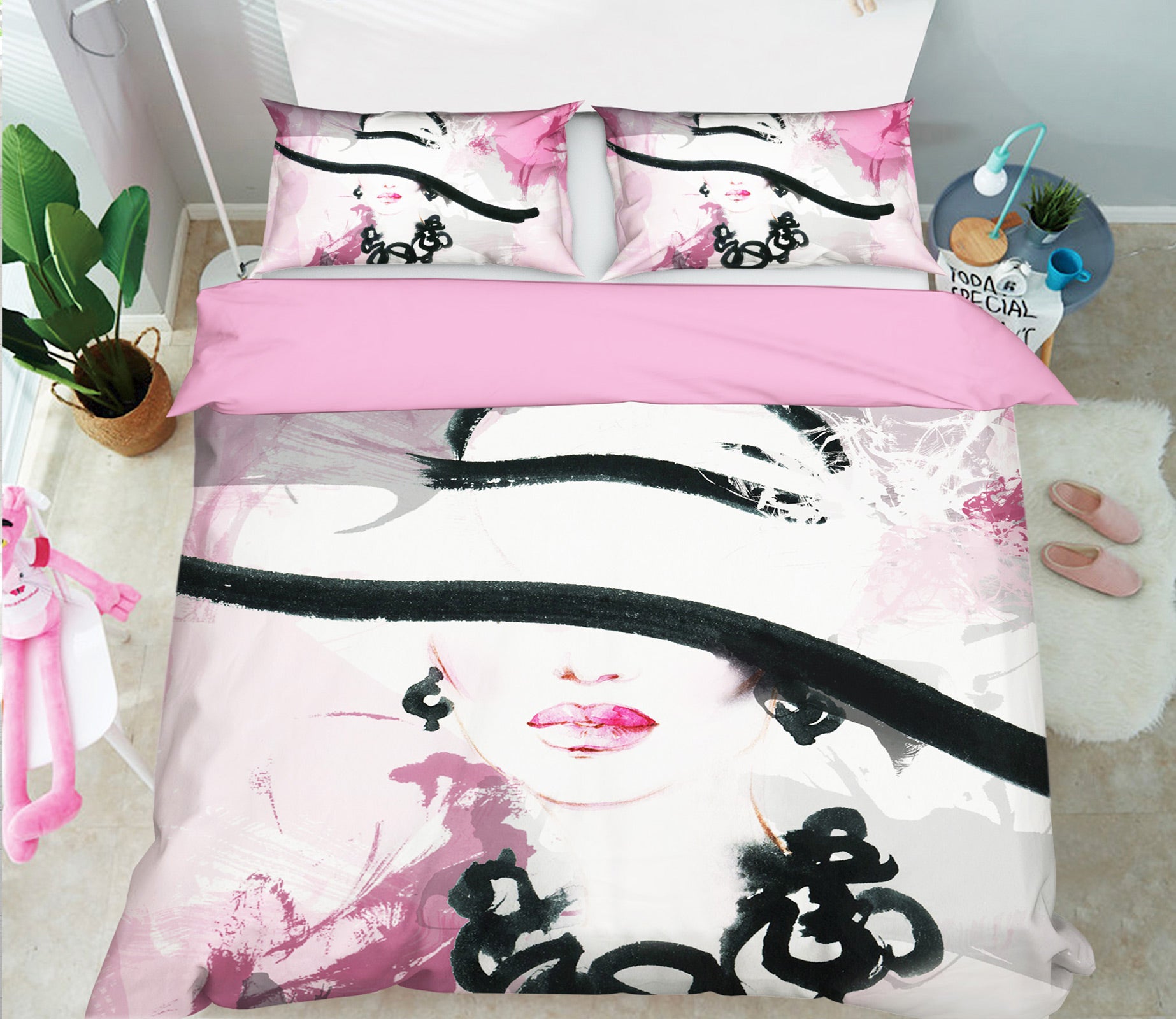 3D White Hat Mannequin 014 Bed Pillowcases Quilt