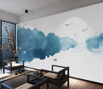 3D Green Ink Pattern WC540 Wall Murals