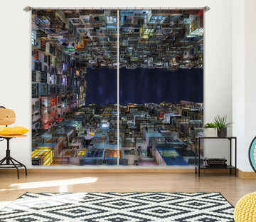 3D Night City 193 Marco Carmassi Curtain Curtains Drapes Curtains AJ Creativity Home 