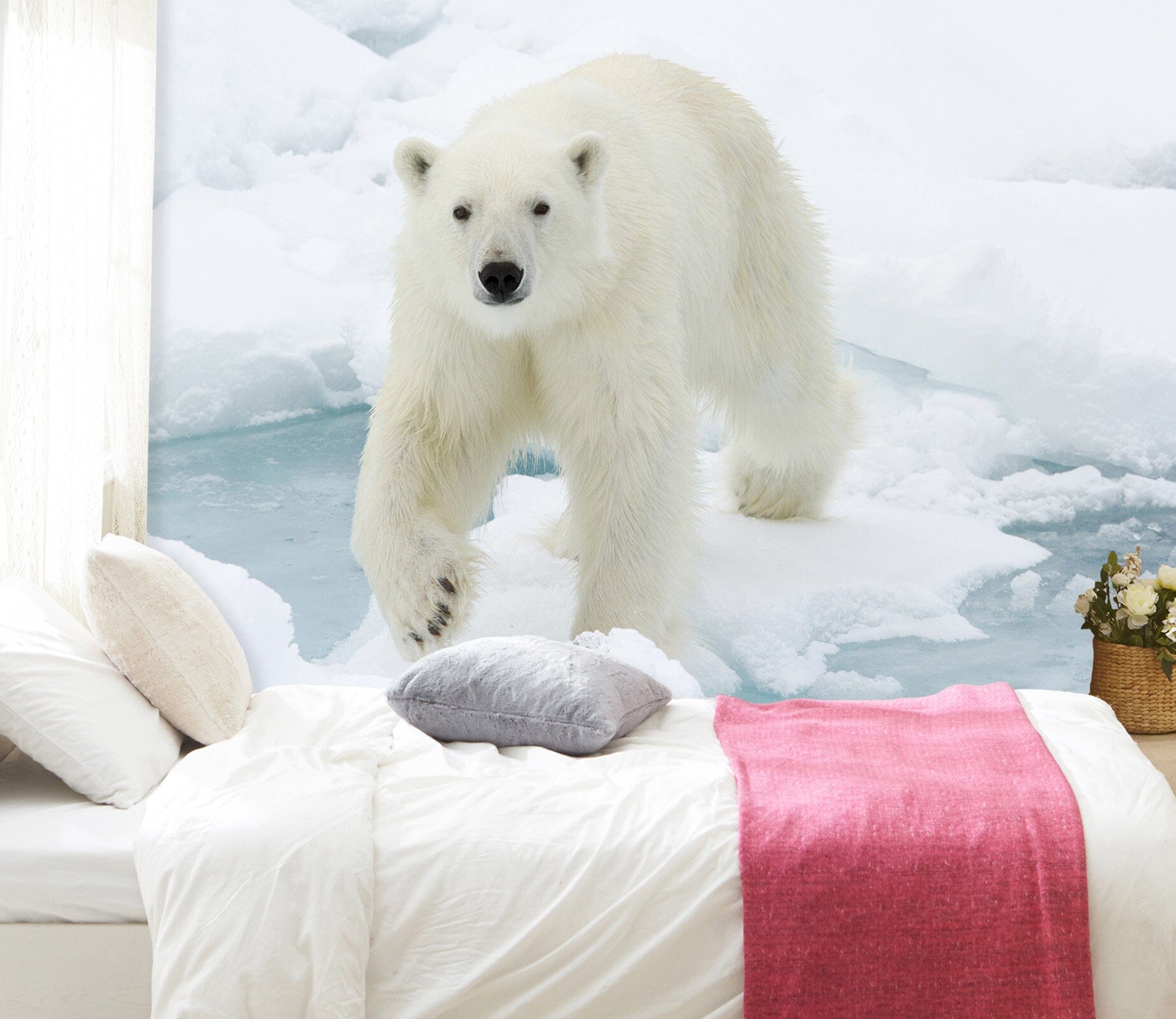 3D Polar Bear 121 Wall Murals Wallpaper AJ Wallpaper 2 