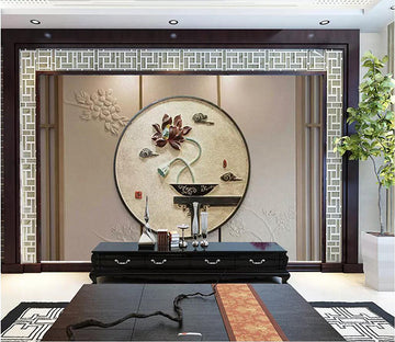 3D Lotus 1690 Wall Murals Wallpaper AJ Wallpaper 2 