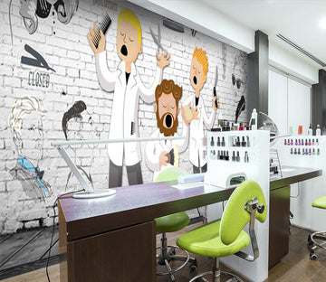 3D Happy Barber 1505 Wall Murals Wallpaper AJ Wallpaper 2 
