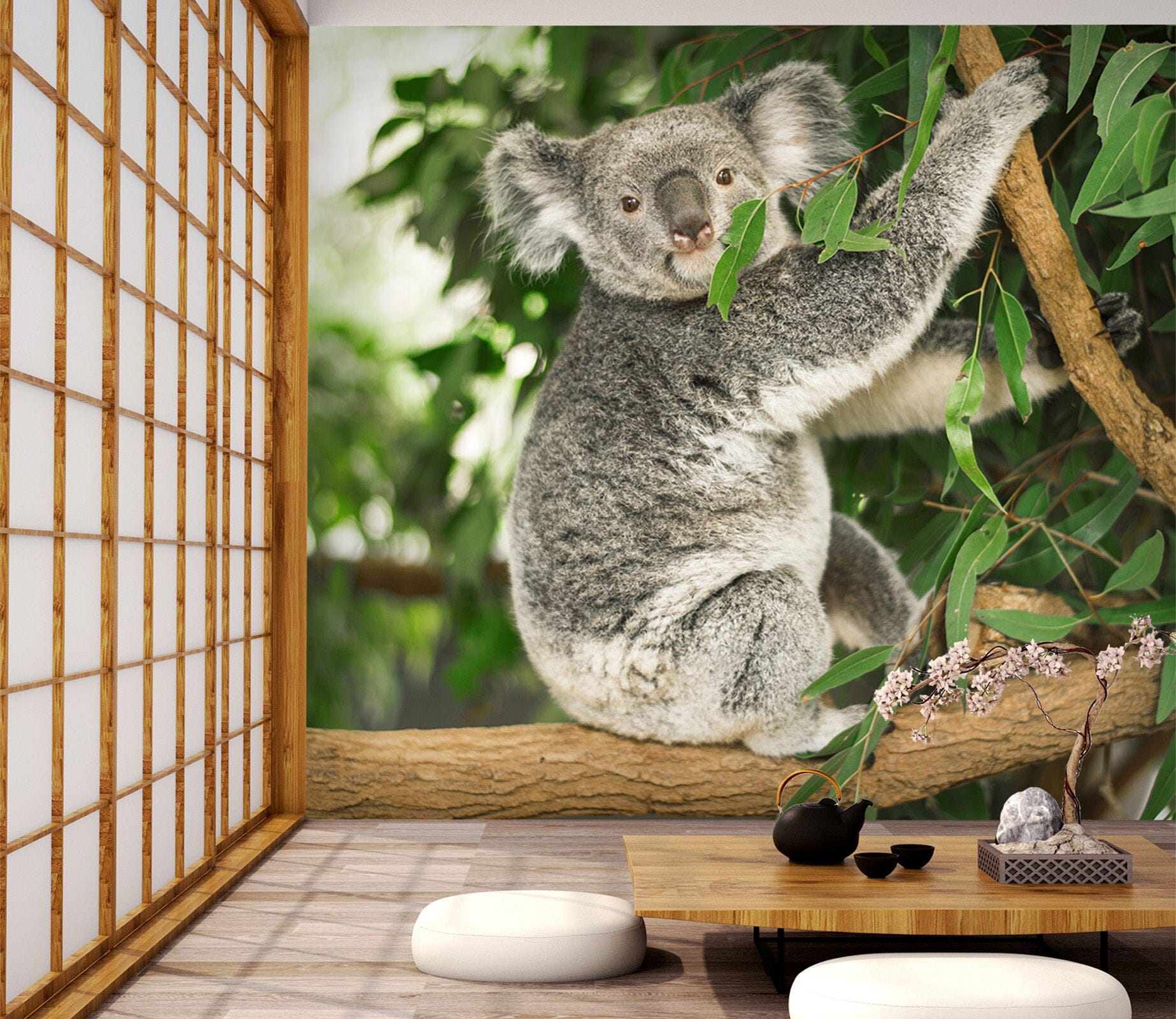3D Koala Leaves 309 Wall Murals Wallpaper AJ Wallpaper 2 