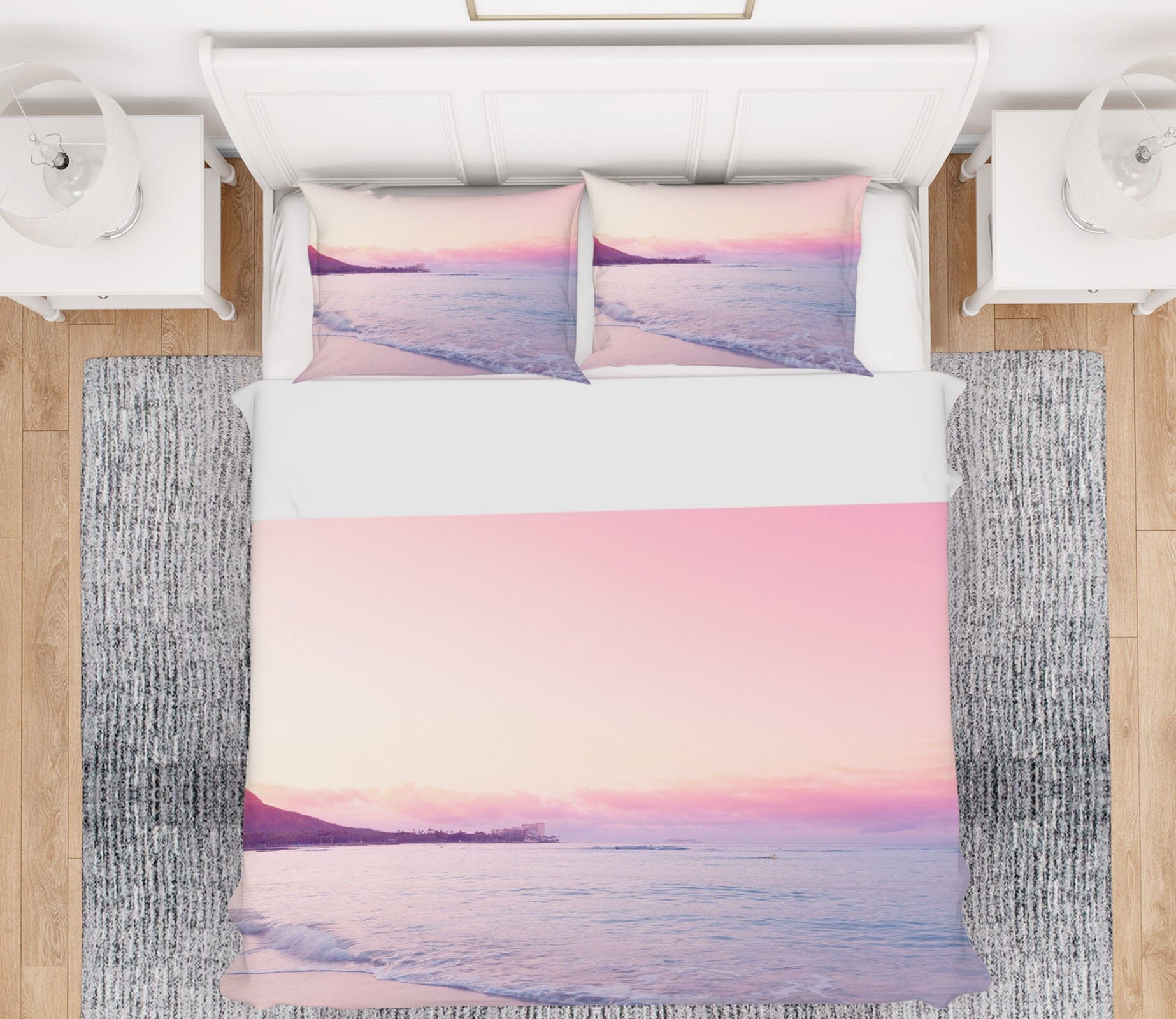 3D Pink Sunset 2018 Noirblanc777 Bedding Bed Pillowcases Quilt Quiet Covers AJ Creativity Home 