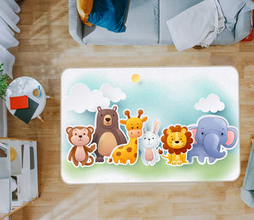 3D Cartoon Animals 30036 Non Slip Rug Mat