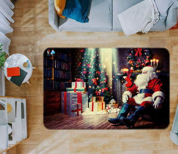 3D Santa Gift 54219 Christmas Non Slip Rug Mat Xmas