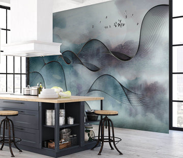 3D Black Wave 1427 Wall Murals Wallpaper AJ Wallpaper 2 
