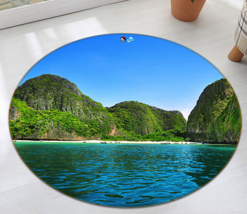 3D Mountains Rivers 72060 Round Non Slip Rug Mat