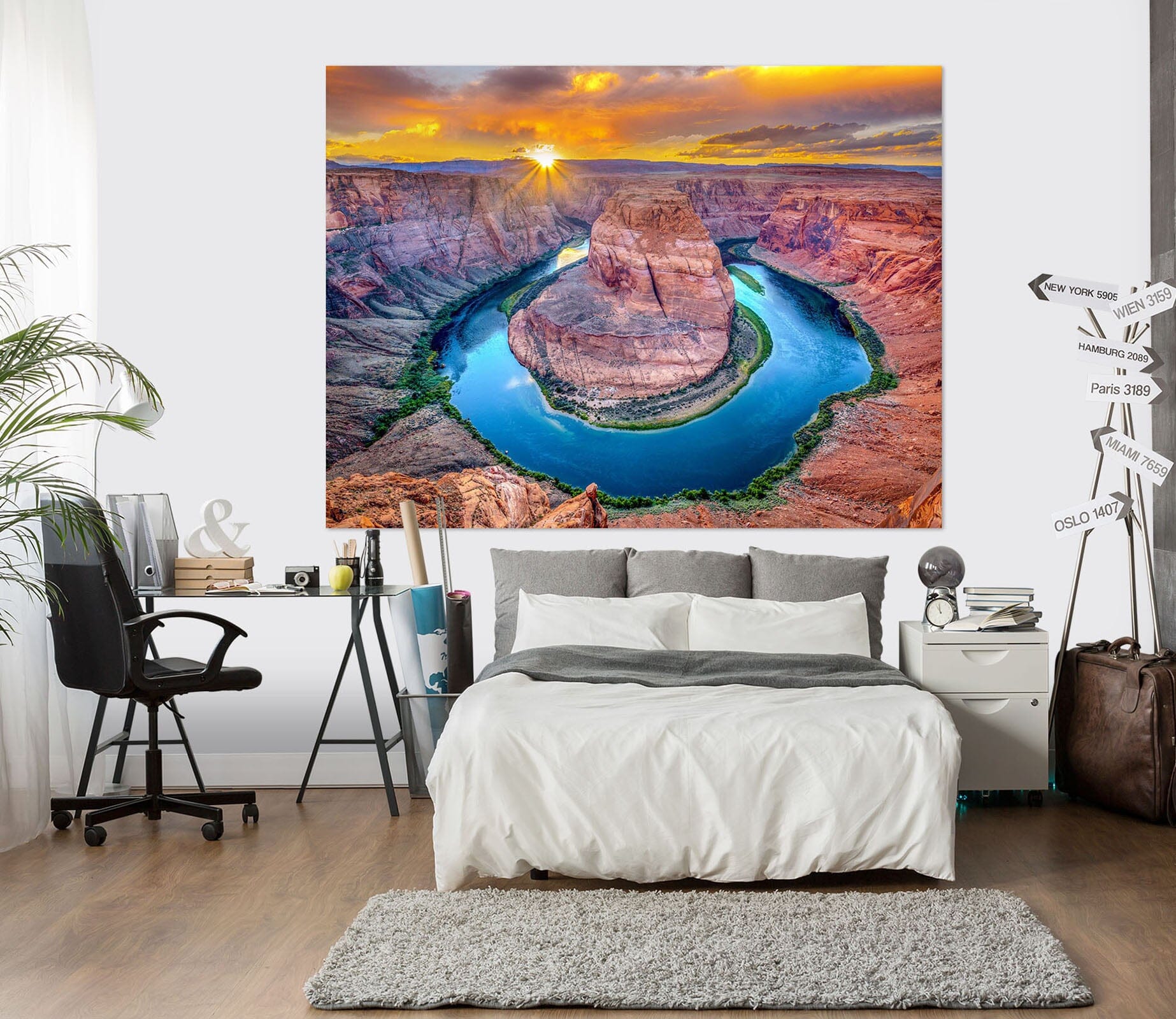 3D Magic Horseshoe Bend 140 Marco Carmassi Wall Sticker Wallpaper AJ Wallpaper 2 