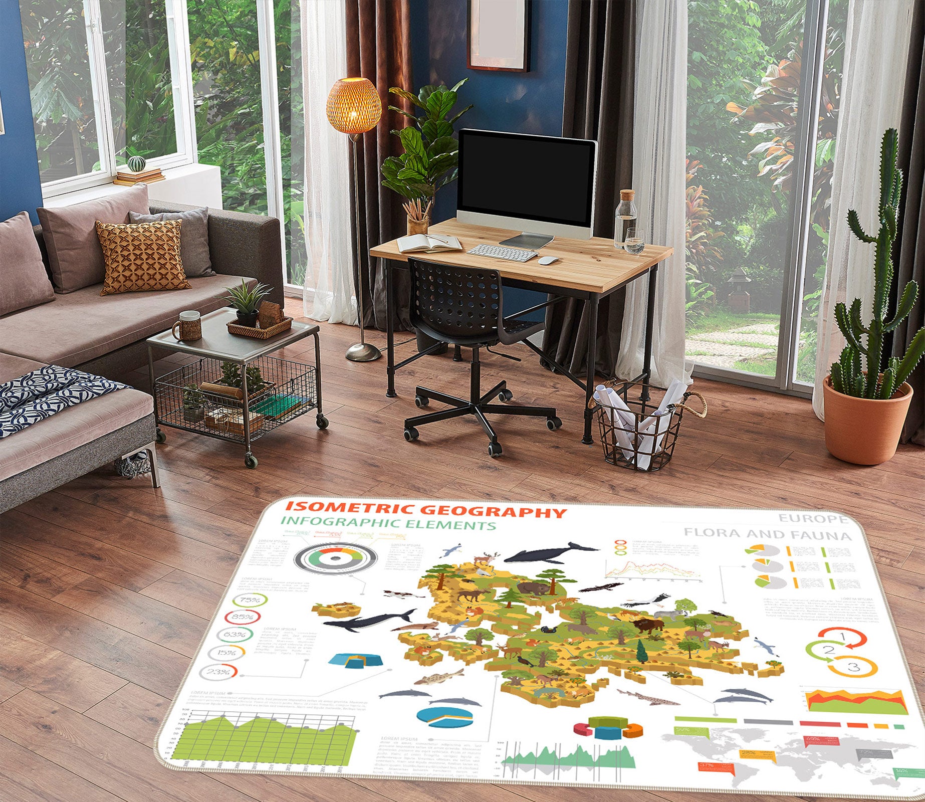 3D Map 77163 Non Slip Rug Mat