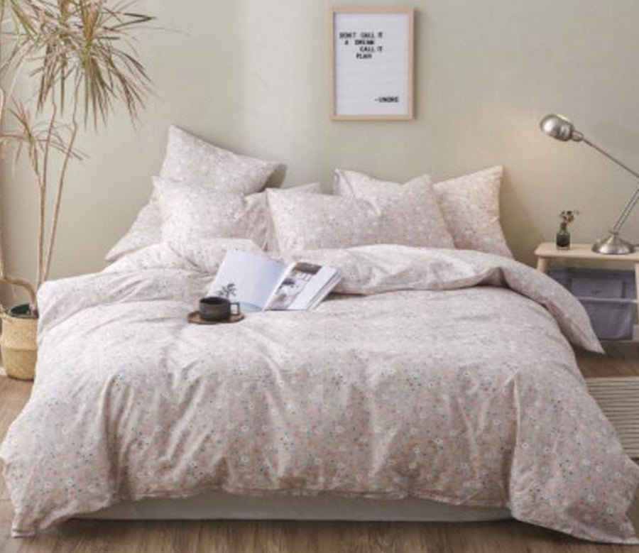 3D Light Brown Floral 15177 Bed Pillowcases Quilt
