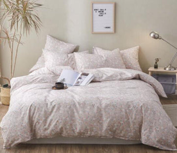 3D Light Brown Floral 15177 Bed Pillowcases Quilt