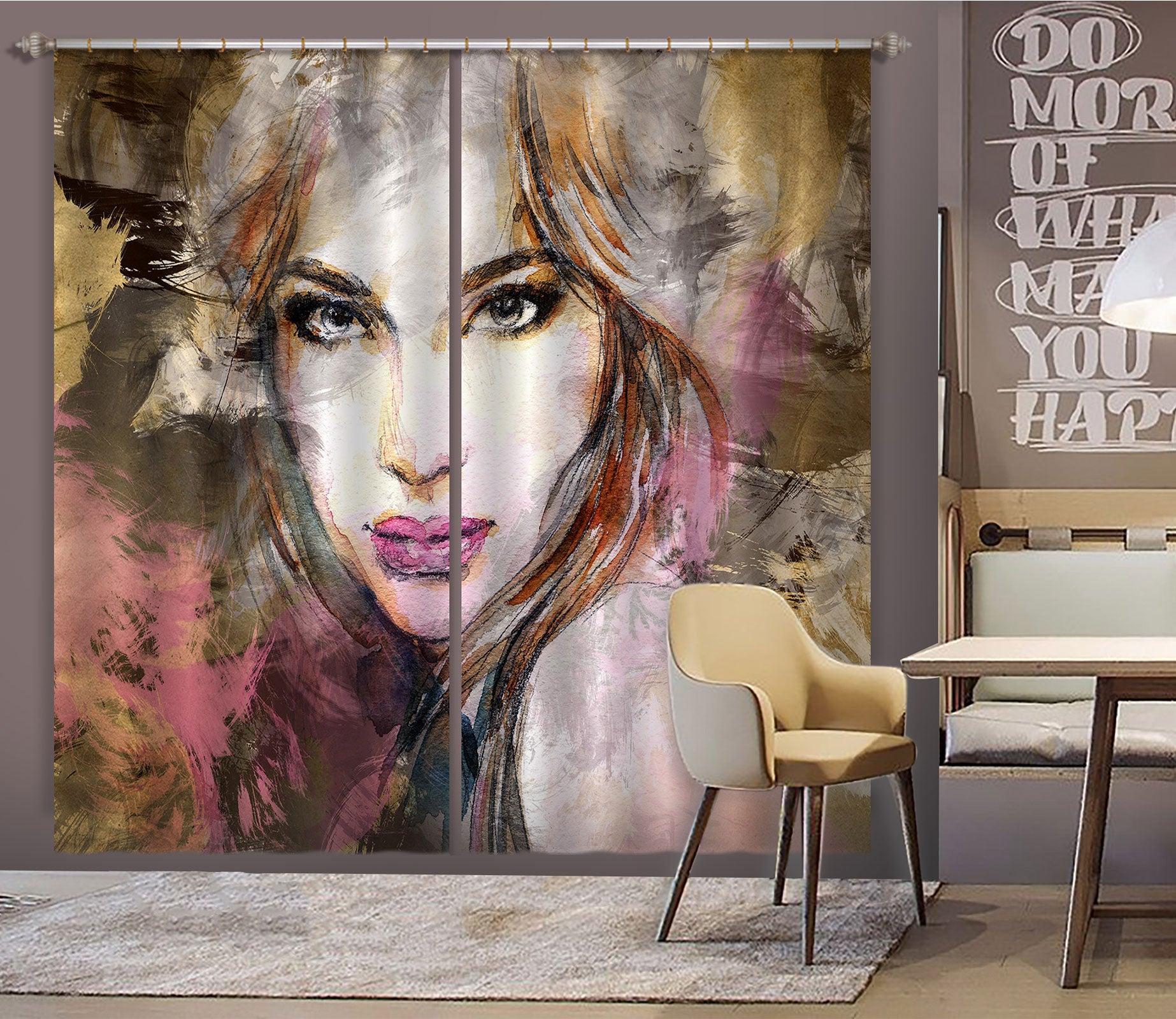 3D Painting Model 001 Curtains Drapes