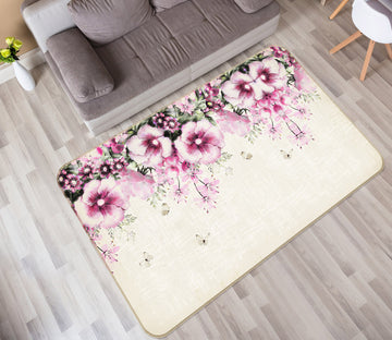 3D Flower Bush 29118 Non Slip Rug Mat