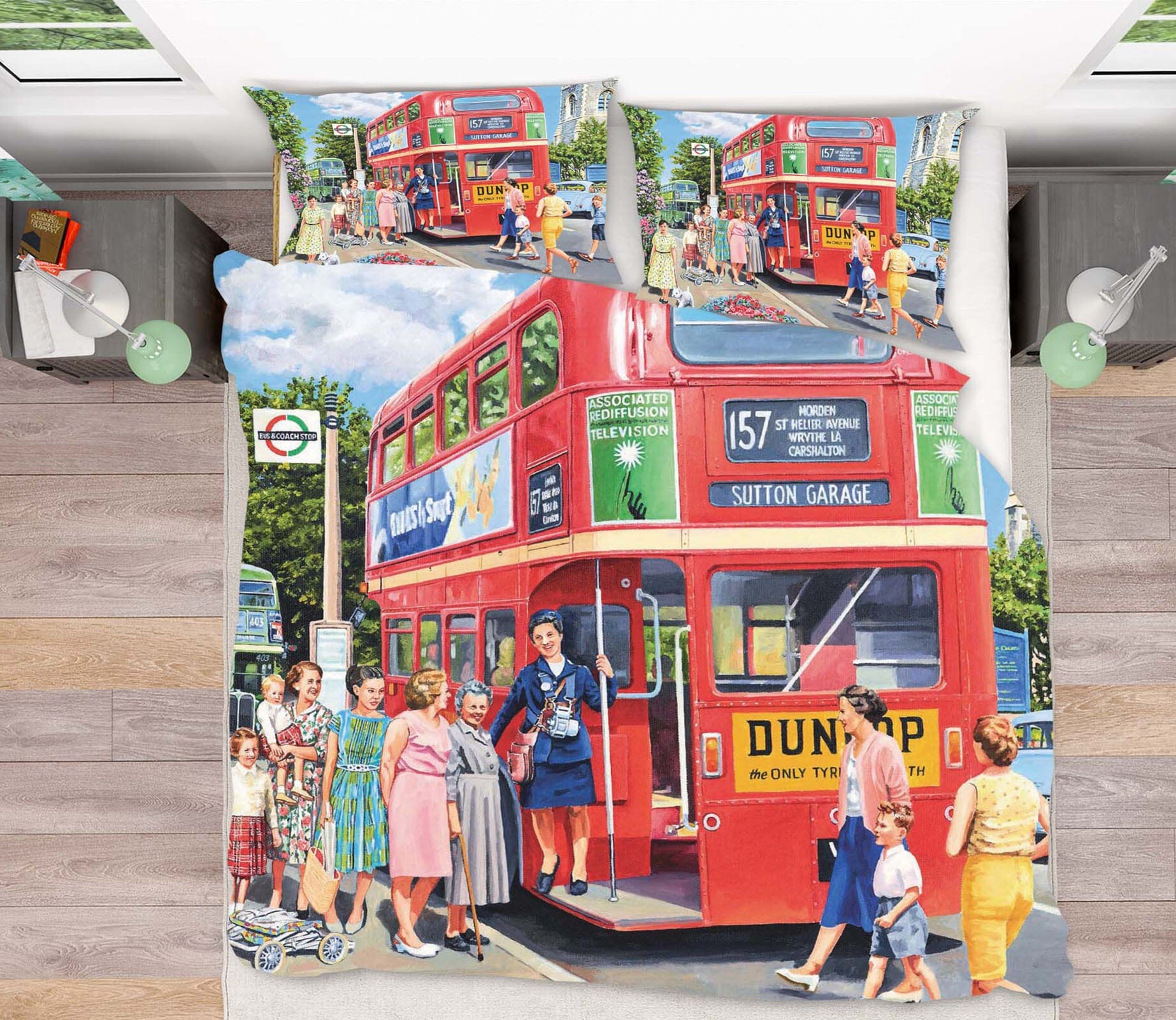 3D The Bus Conductress 2058 Trevor Mitchell bedding Bed Pillowcases Quilt Quiet Covers AJ Creativity Home 