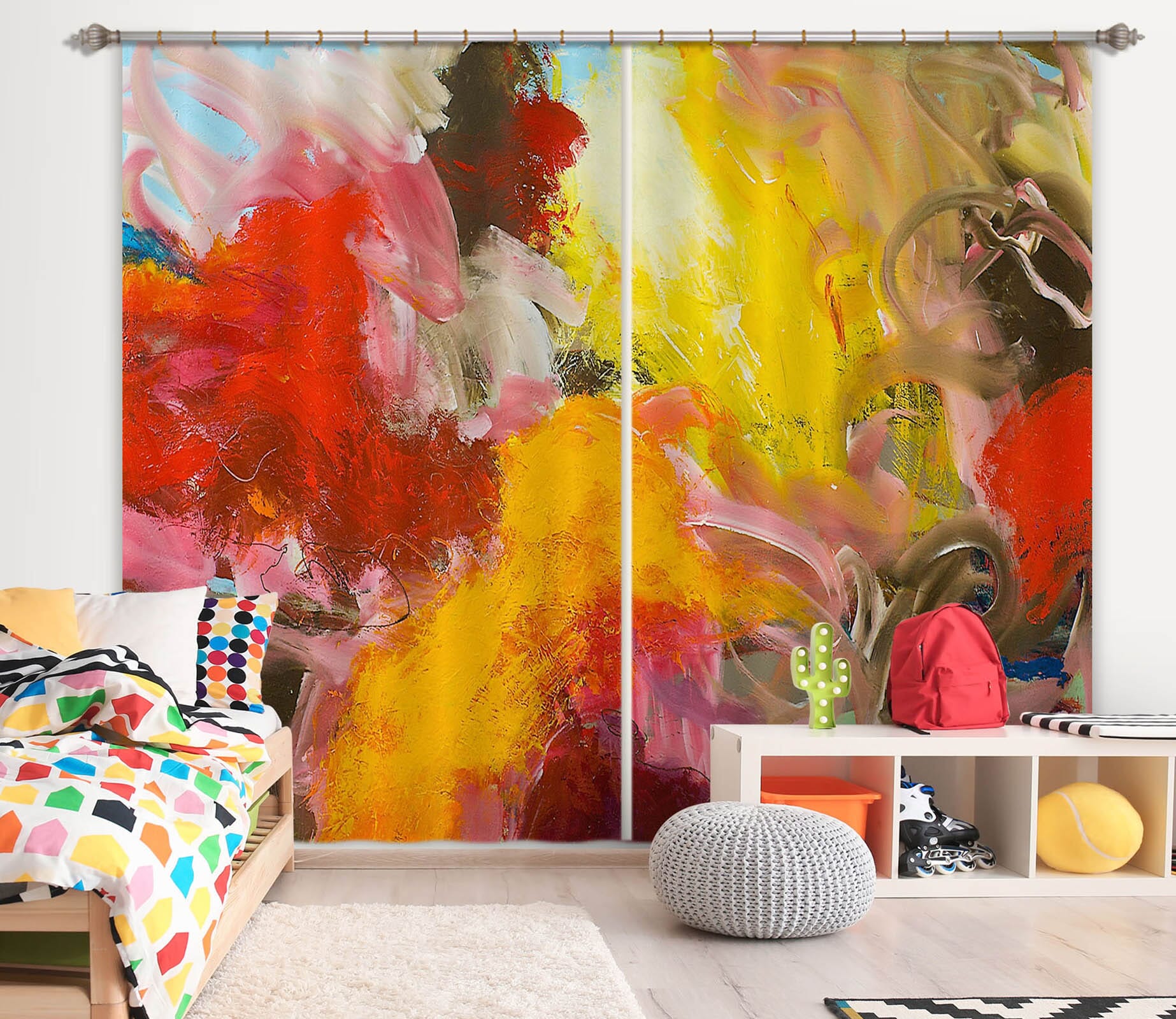 3D Painted Colors 109 Allan P. Friedlander Curtain Curtains Drapes Curtains AJ Creativity Home 