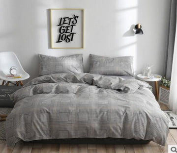 3D Gray 17190 Bed Pillowcases Quilt