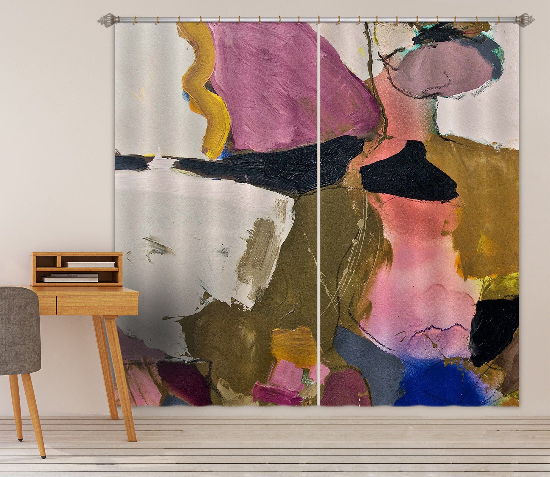 3D Color Graffiti 295 Allan P. Friedlander Curtain Curtains Drapes Curtains AJ Creativity Home 