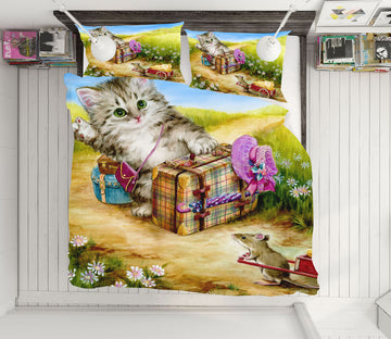 3D Lawn Cat 5839 Kayomi Harai Bedding Bed Pillowcases Quilt Cover Duvet Cover