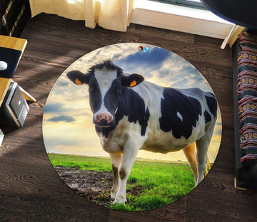 3D Cow 5769 Round Non Slip Rug Mat Mat AJ Creativity Home 