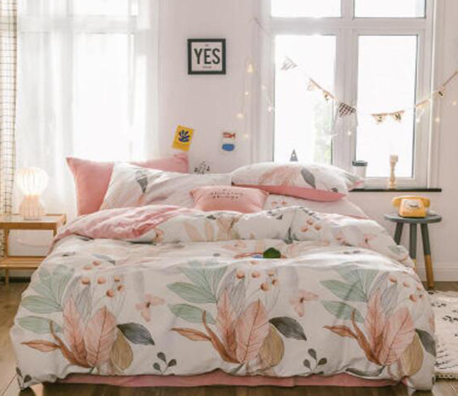 3D Flowers And Leaves 30152 Bed Pillowcases Quilt