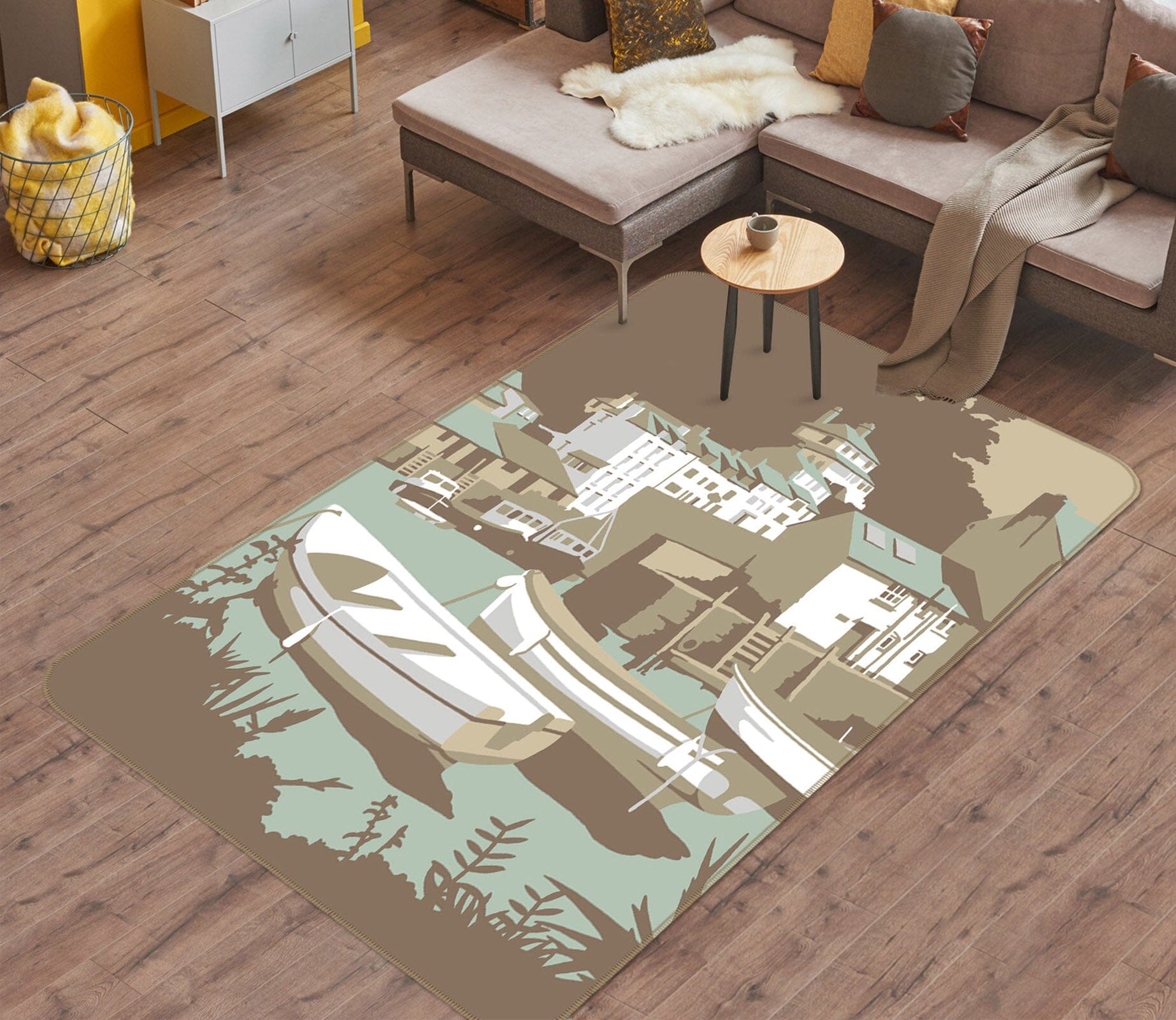 3D Polperro 1132 Steve Read Rug Non Slip Rug Mat Mat AJ Creativity Home 