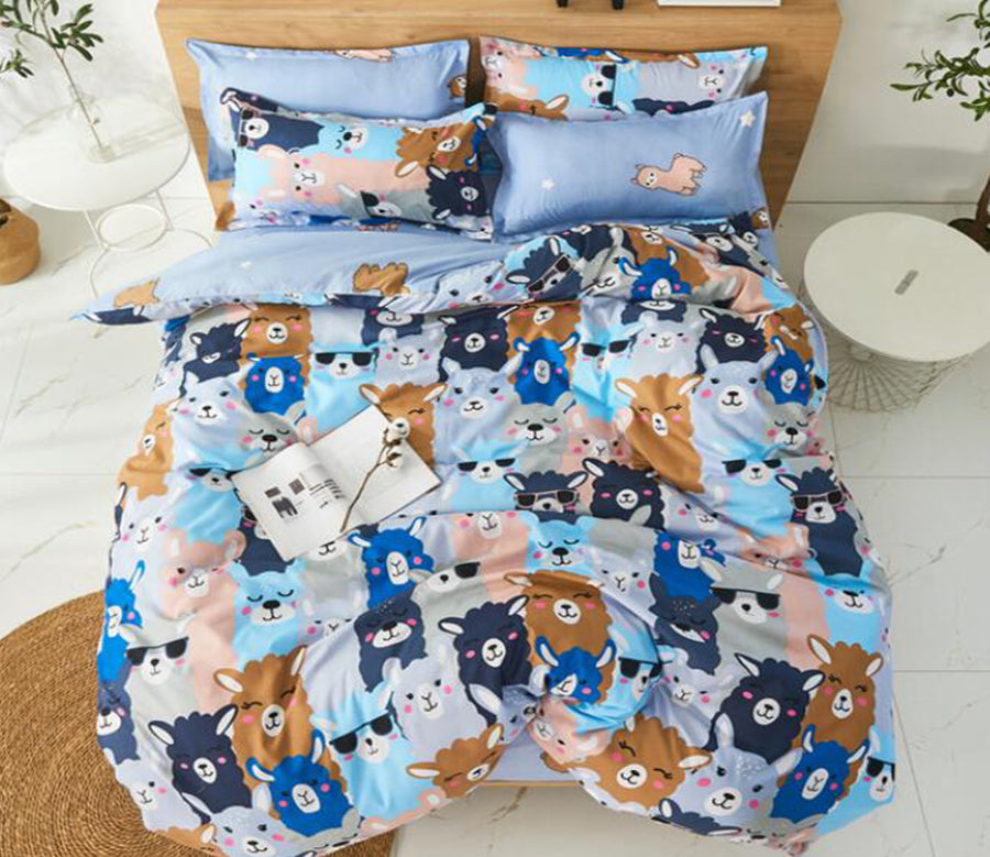 3D Color Alpaca 13053 Bed Pillowcases Quilt