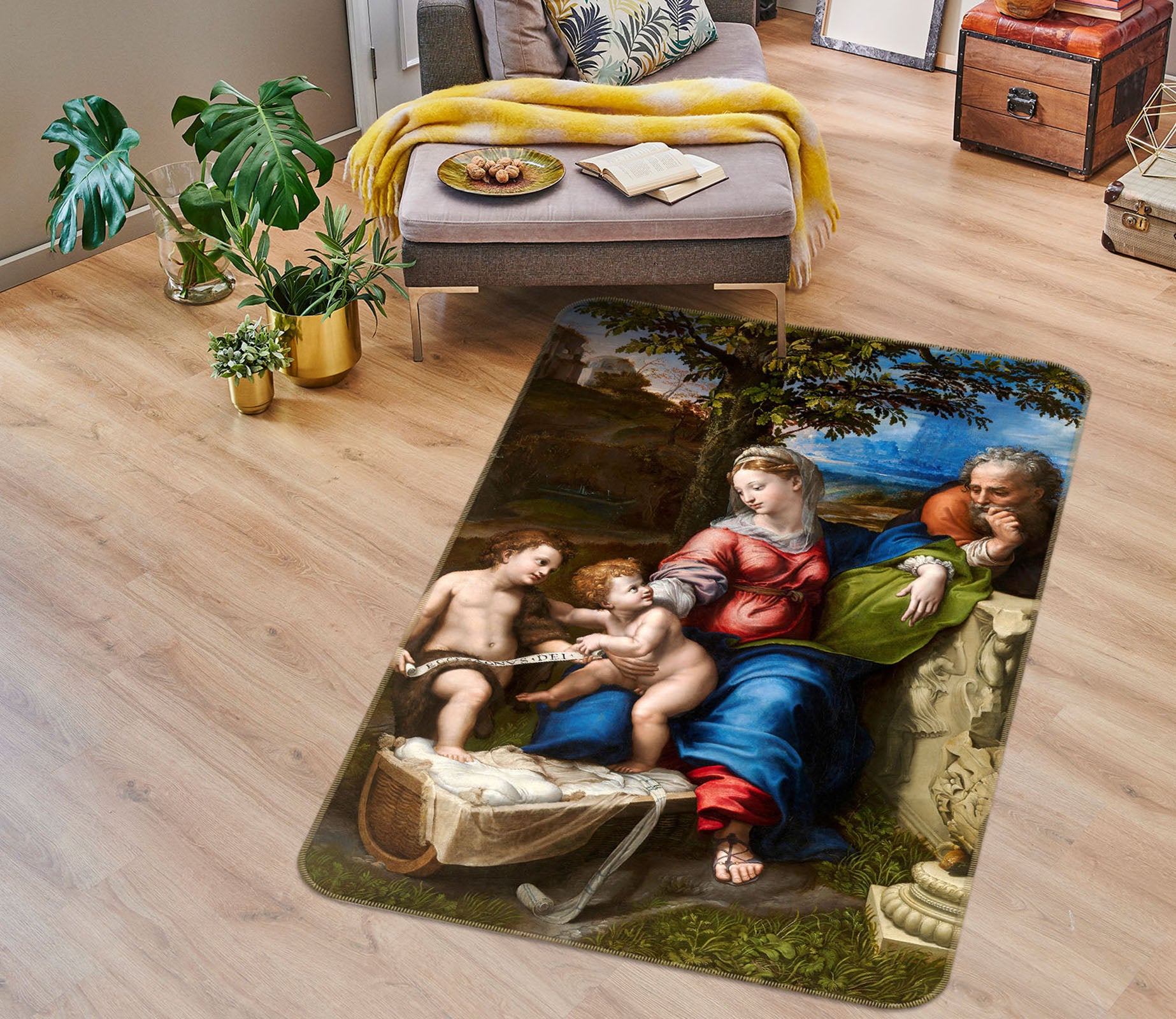 3D Woman Child 65066 Non Slip Rug Mat