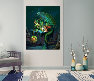3D Green Dragon 122 Rose Catherine Khan Wall Sticker Wallpaper AJ Wallpaper 2 