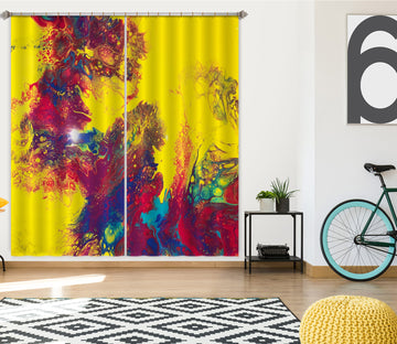 3D Yellow Colorful Pattern 8157 Valerie Latrice Curtain Curtains Drapes