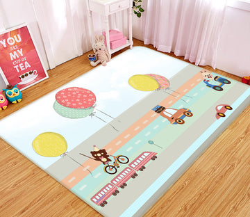 3D Car Balloon 77057 Non Slip Rug Mat
