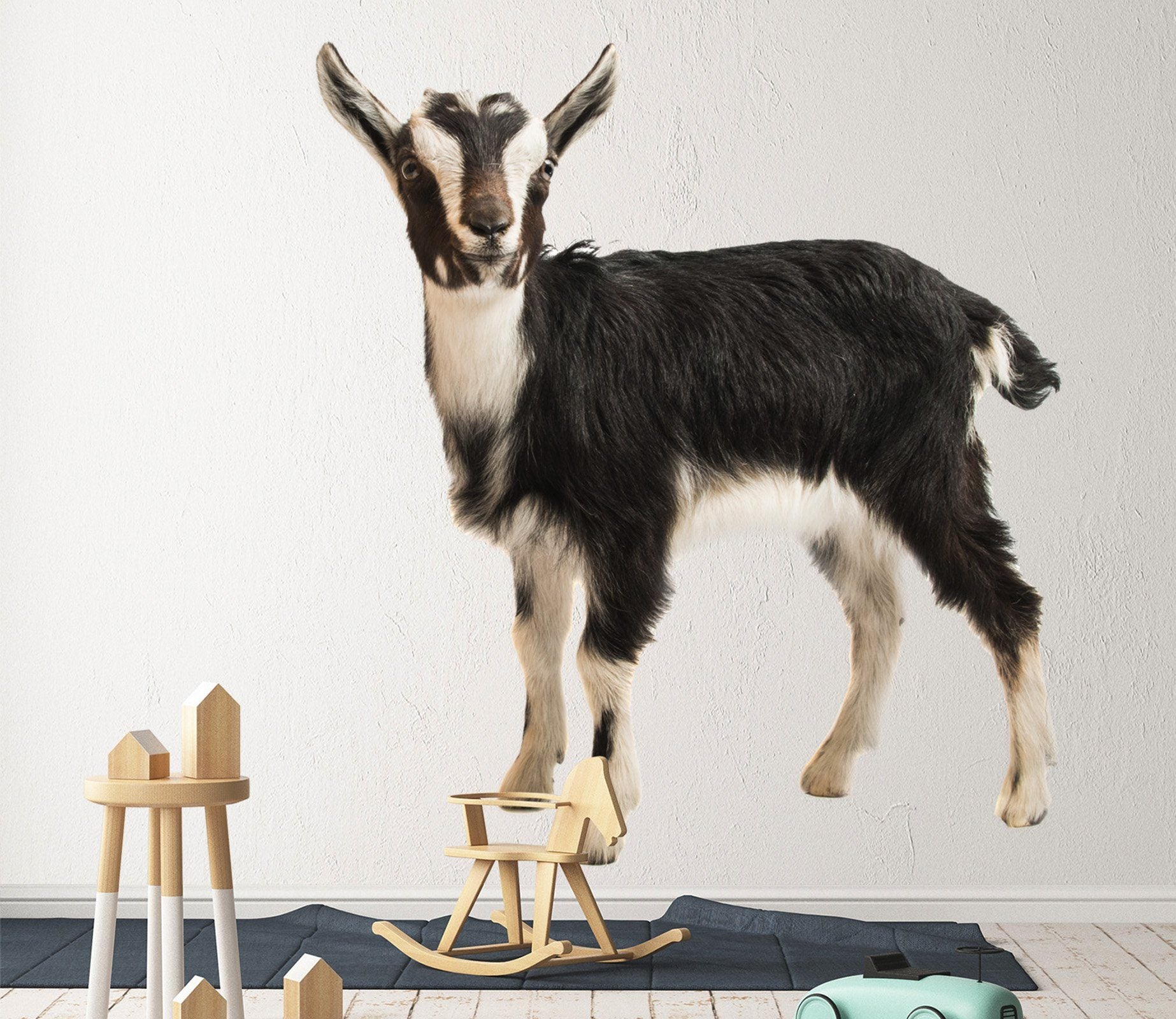 3D Grey Lamb 136 Animals Wall Stickers Wallpaper AJ Wallpaper 