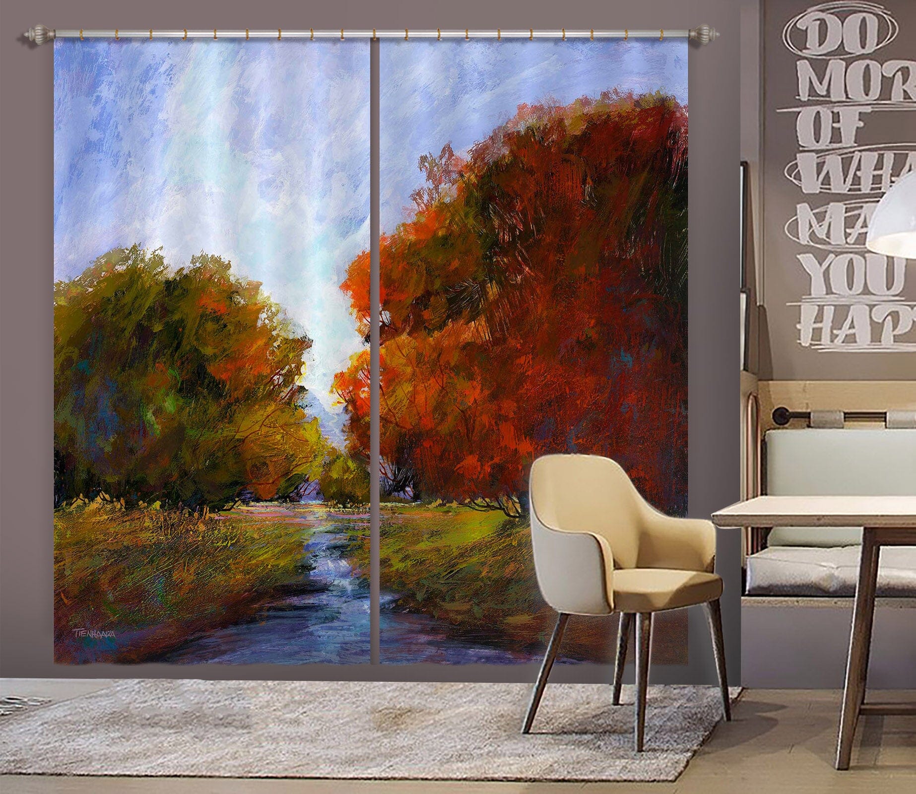 3D Maple Forest 201 Michael Tienhaara Curtain Curtains Drapes Curtains AJ Creativity Home 