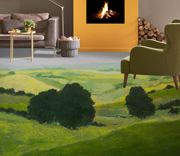 3D Grass Hillside Trees 9562 Allan P. Friedlander Floor Mural