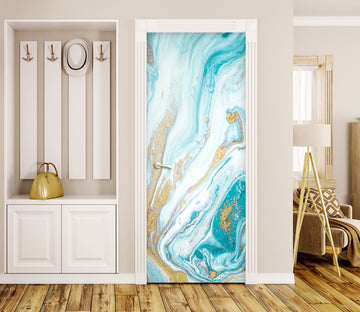 3D Blue Texture 25155 Door Mural