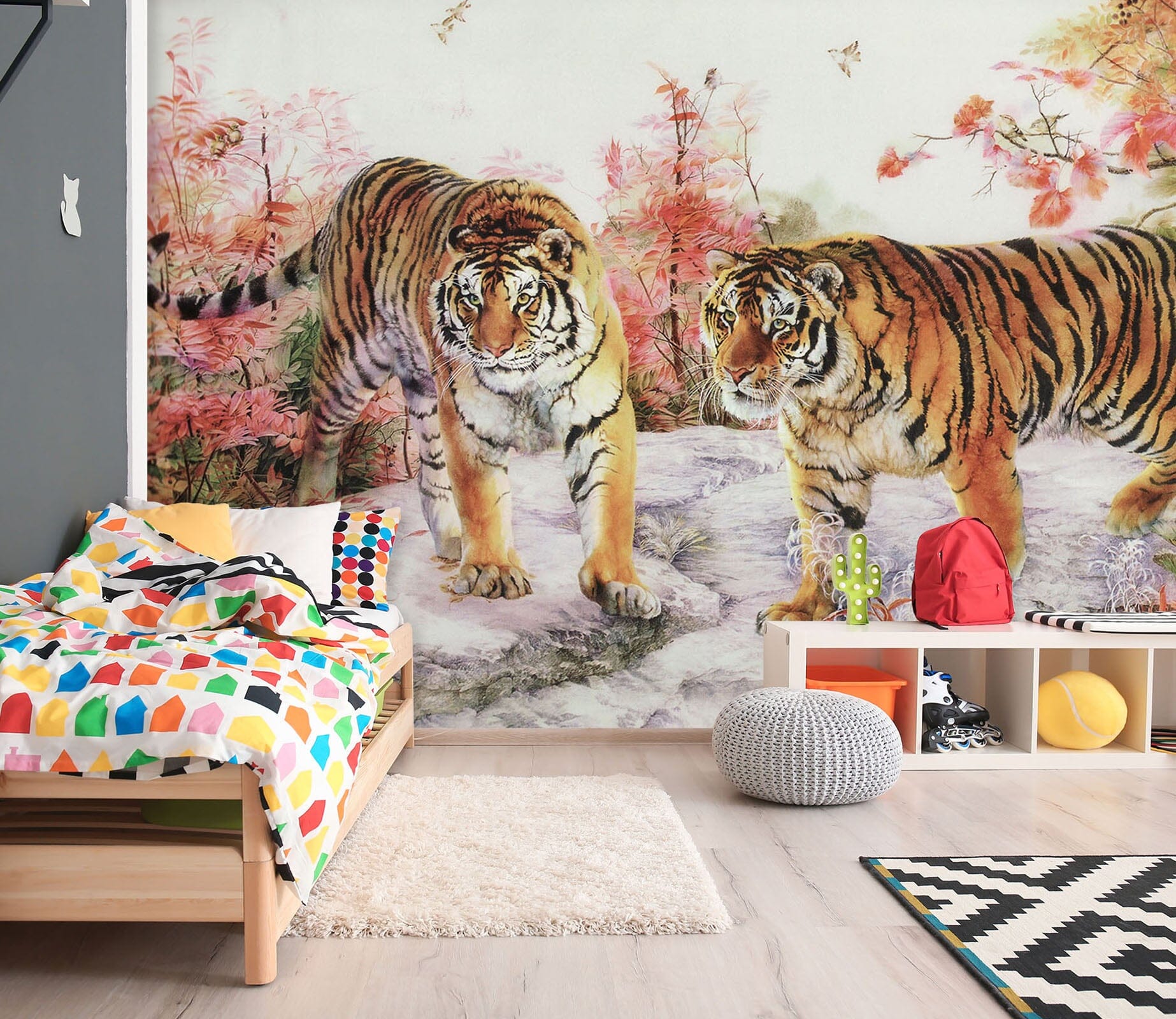 3D Tiger Painting 249 Wall Murals Wallpaper AJ Wallpaper 2 